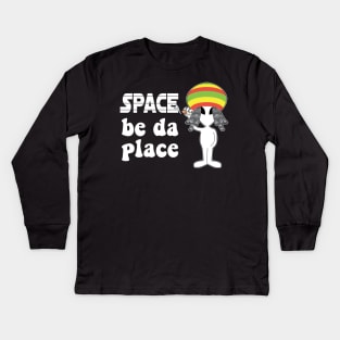 Space Be Da Place Kids Long Sleeve T-Shirt